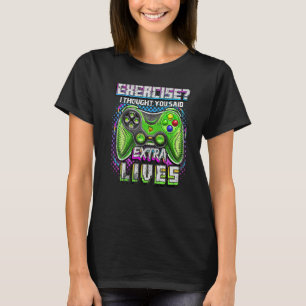 T-shirt Contrôleur de jeu vidéo Extra Lives Retro Gamer Bo