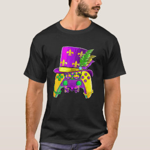 T-shirt Contrôleur de jeu vidéo Gamer E Sports Mardi Gras