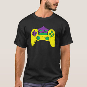 T-shirt Contrôleur de jeu vidéo Gamer E Sports Mardi Gras
