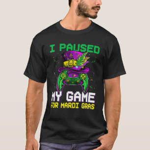 T-shirt Contrôleur de jeu vidéo Gamer Mardi Gras Carnival 