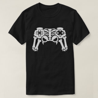 T-shirt Contrôleur de jeu vidéo Halloween Skeleton Gamer