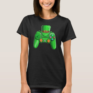 T-shirt Contrôleur de jeu vidéo irlandais St Patrick Day G