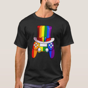 T-shirt Contrôleur de jeu vidéo Lgbt Q Cool Rainbow Flag G