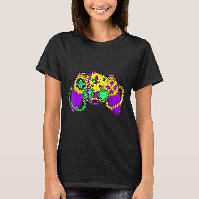 T-shirt Contrôleur de jeu vidéo Retro Casquette Mardi Gras (Devant)