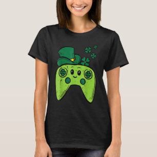 T-shirt Contrôleur de jeu vidéo St Patrick Day Gamer Boys