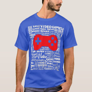 T-shirt Contrôleur de jeu vidéo Texte Word Cloud Cool Art