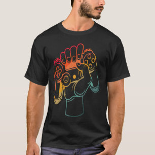 T-shirt Contrôleur de jeu vidéo vintage Retro Gamer