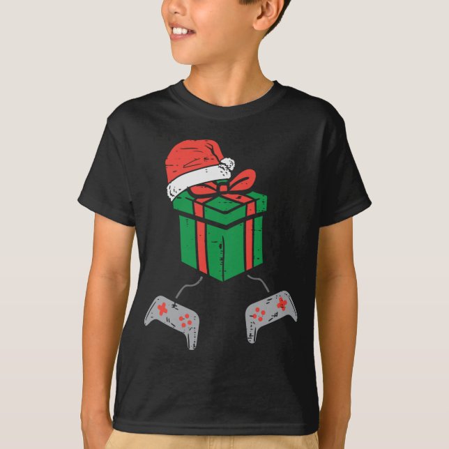 T-shirt Contrôleur de jeu vidéo Xmas PJ's Noël (Devant)