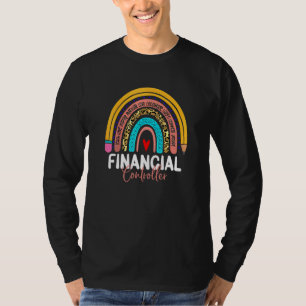 T-shirt Contrôleur financier Leopard Rainbow Finance Back
