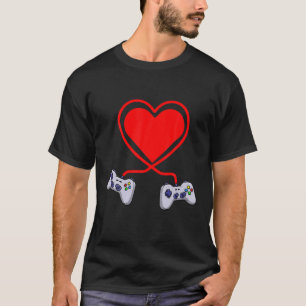 T-shirt Contrôleur Heart Video Gamers Funny Valenines Day