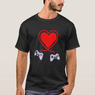 T-shirt Contrôleur Heart Video Gamers Funny Valenines Day