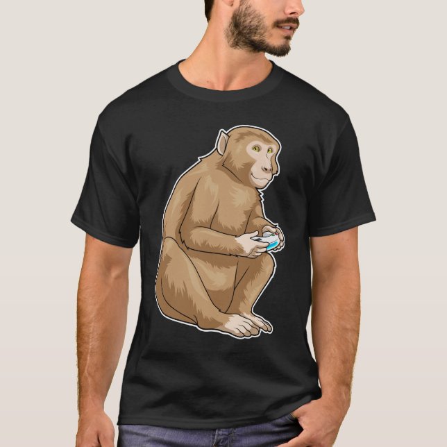 T-shirt Contrôleur Monkey Gamer (Devant)