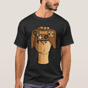 T-shirt Contrôleur Premier Noir Historique Blm Jeu Gamer 1