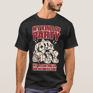 T-shirt Controller Party No Dress Code Funny Gaming Tee