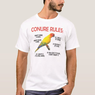 T-shirt Conure Propriétaire Conure Perroquet d'Oiseau Sol