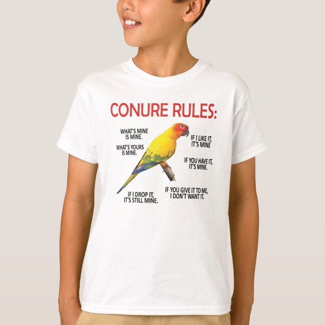 T-shirt Conure Propriétaire Conure Perroquet d'Oiseau Sole (Devant)