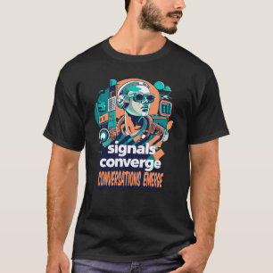 T-shirt Convergence des signaux, télécommunications