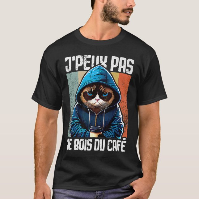 T-shirt Conversation J'Peux Pas I j'ai'ne pas je bois du c (Devant)