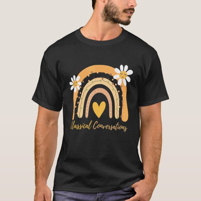 T-shirt Conversations classiques Cute Rainbow Homeschool C (Devant)