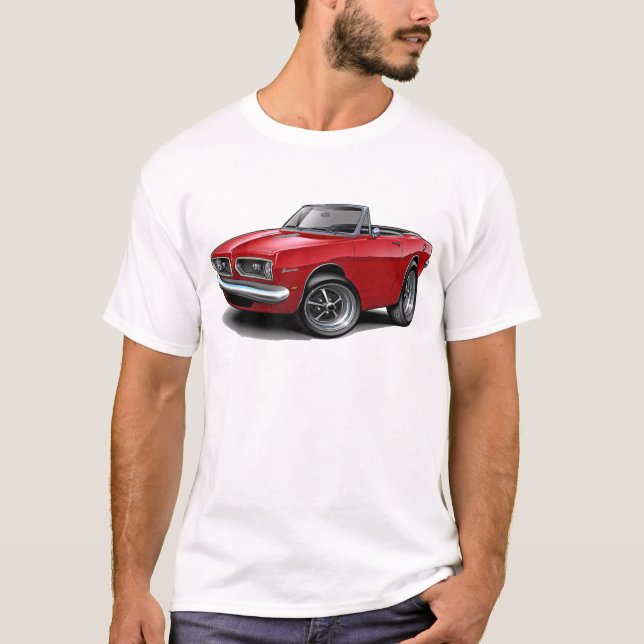 T-shirt Convertible 1967-69 rouge de barracuda (Devant)