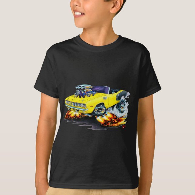 T-shirt Convertible 1971 jaune de Hemi Cuda (Devant)