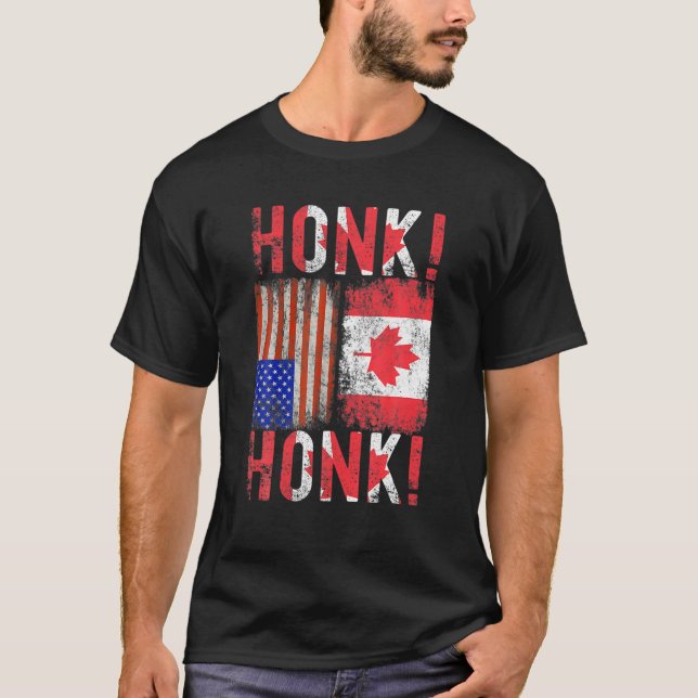T-shirt Convoi canadien de la liberté de camion Canada Hon (Devant)