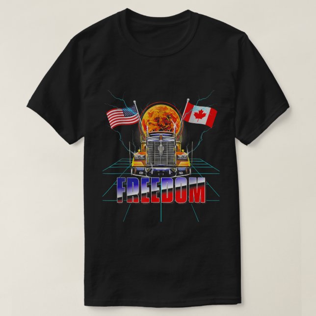 T-shirt Convoi de la liberté Canada 2022 Camionneurs canad (Design devant)