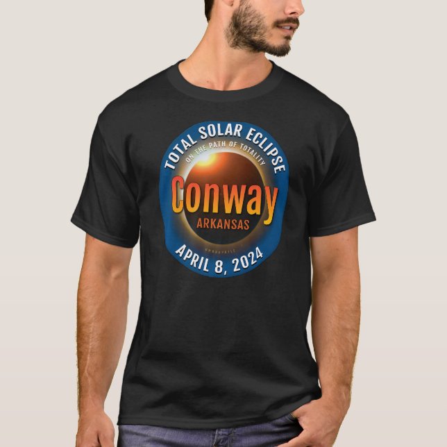 T-shirt Conway Arkansas AR Total Solar Eclipse 2024 3 (Devant)