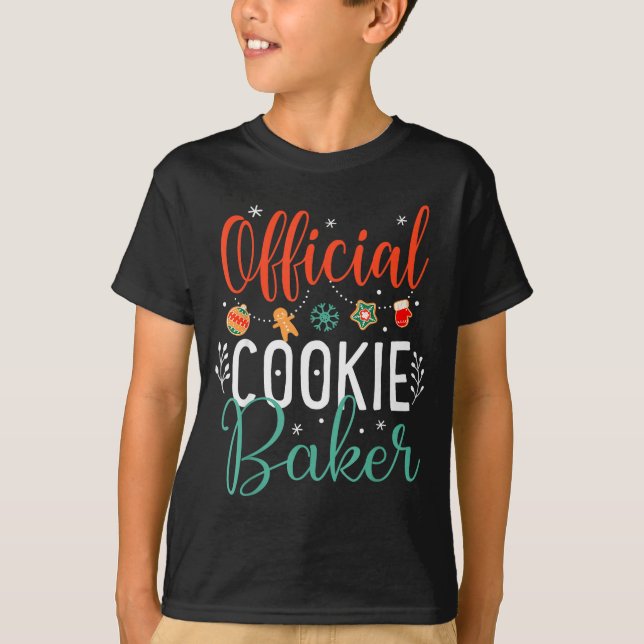 T-shirt Cookie Baker Funny Christmas Couples Matching  (Devant)