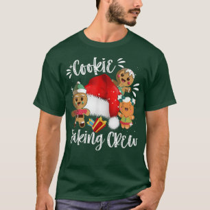 T-shirt Cookie Baking Crew Christmas Santa Gingerbread Tea