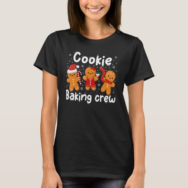 T-shirt Cookie Baking Crew Gingerbread Costume de Noël p (Devant)