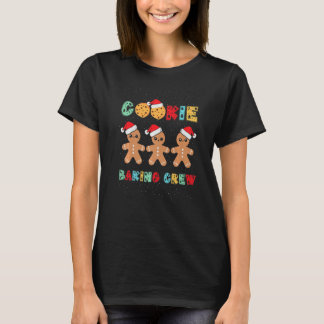 T-shirt Cookie Baking Crew Gingerbread Men With Xmas Hats 