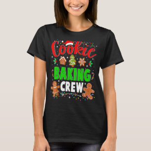 T-shirt Cookie Baking Crew Noël Père Noël Family Gingerbr