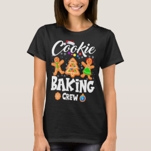 T-shirt Cookie Baking Crew Noël Père Noël Family Gingerbr