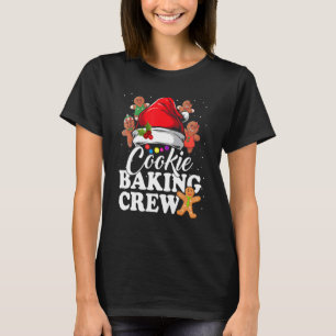 T-shirt Cookie Baking Crew Noël Père Noël Family Gingerbr