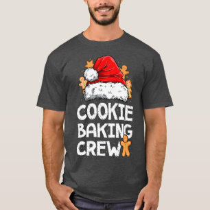 T-shirt Cookie Baking Crew Noël Père Noël Family Gingerbr