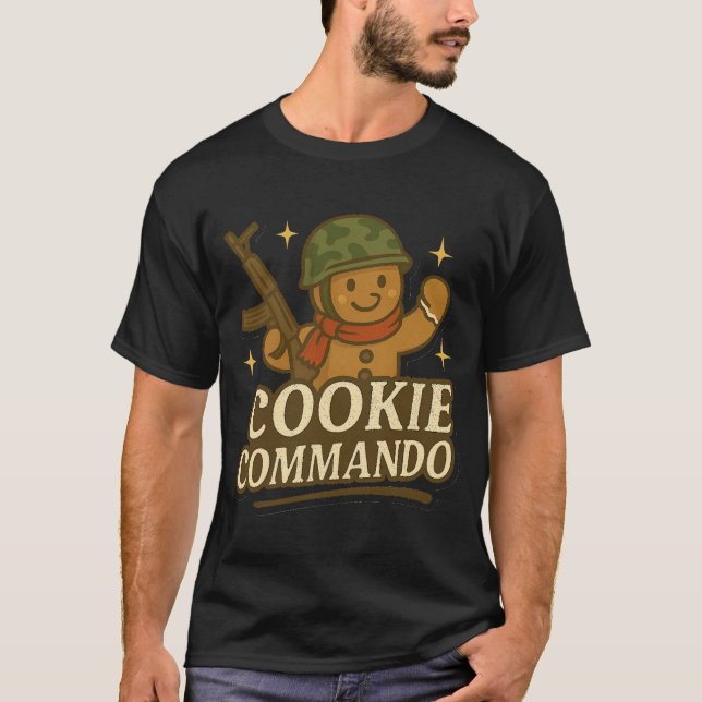 T-Shirt Cookie Commando – Winter Camo Scarf Editio (Front)