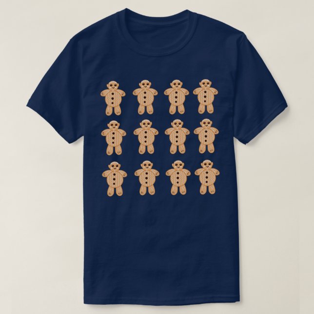 T-shirt cookie de pain d'épices (Design devant)