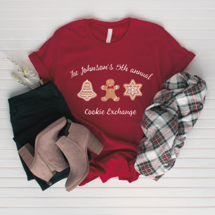 T-shirt Cookie Exchange personnalisé Noël Party Shirt