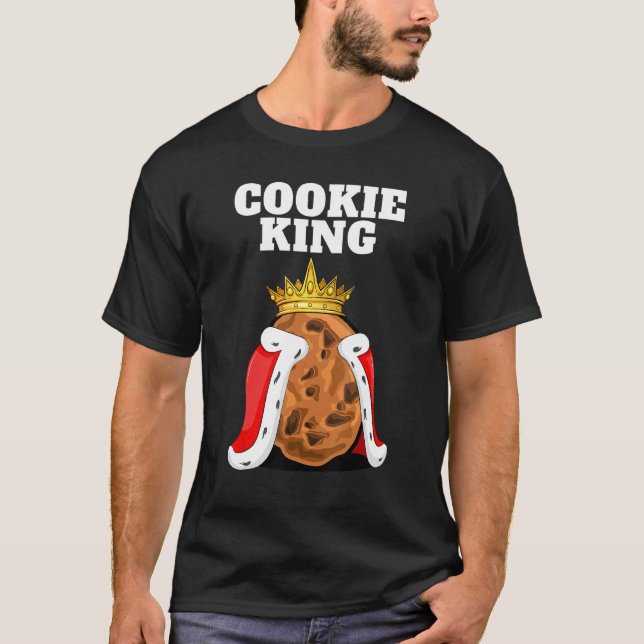 T-shirt Cookie King Mens Cookie Biscuits Cute Cookie (Devant)