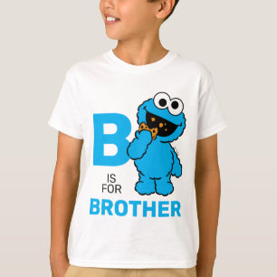 T-shirt Cookie Monster   B est pour Frère
