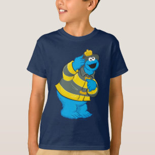 T-shirt Cookie Monster   Costume pompier