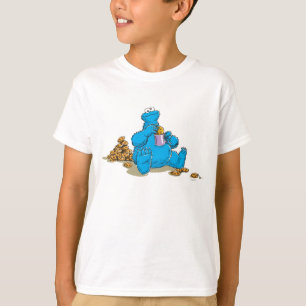 T-shirt Cookie Monster mange des cookies vintage