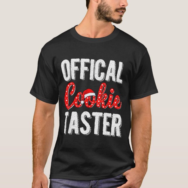 T-shirt Cookie Taster Cookie Christmas Matching Couple  (Devant)