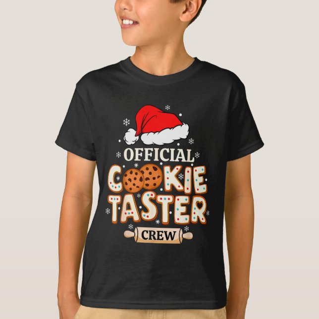 T-shirt Cookie Taster Crew, Funny Christmas Baking Team  (Devant)