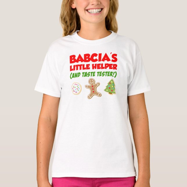 T-shirt Cookies de Noël de Babcia (Devant)