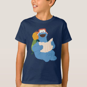 T-shirt Cookies Monster Lire Une Carte
