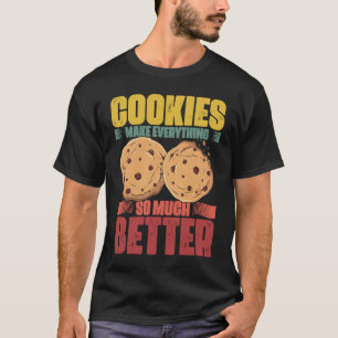 T-shirt Cookies Tout Faire Cuisinier Cuisinier Rétro Cooki