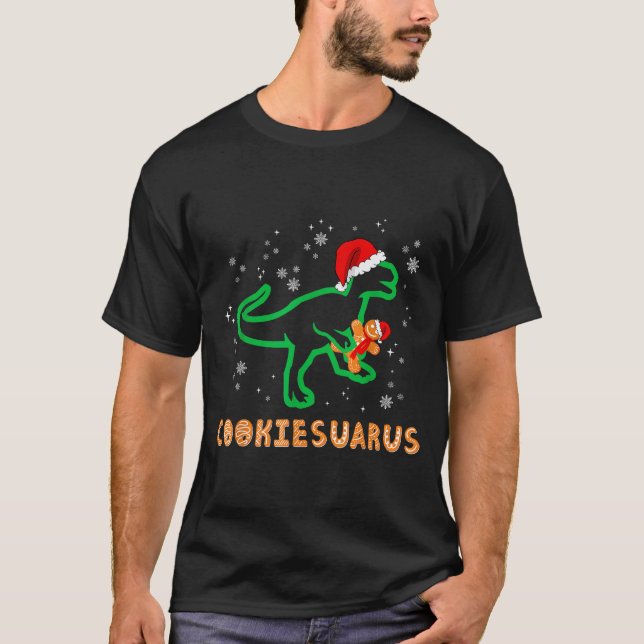 T-shirt Cookiesaurus Christmas Dinosaur Rex Sugar Cookie  (Devant)