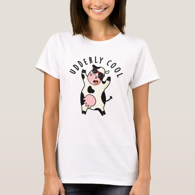 T-shirt Cool âgé Funny Cow Pun (Devant)